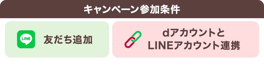 【キャンペーン参加条件】dポイントクラブ LINE公式アカウント友だち＋dアカウントとLINEアカウントを連携