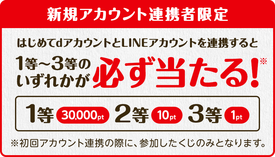 【キャンペーン参加条件】dポイントクラブLINE公式アカウント友だち＋dアカウントとLINEアカウントを連携