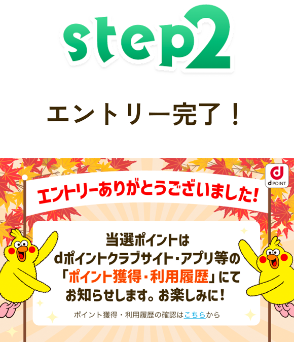 【STEP2】 エントリー完了！